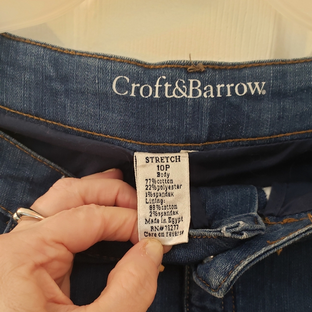 Croft & Barrow, classic fit, stretch skort, denim skort, size 10 - Picture 7 of 15